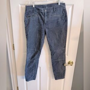 Ann Taylor Loft Charcoal Ankle Corduroy Pants